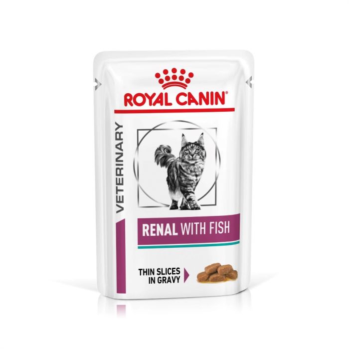 ROYAL CANIN Renal Fish Adult Wet Cat Food 85g 1x48pch Vet Pet IE