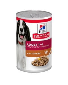 Hills Science Plan Adult Turkey Wet Dog Food 12x370gm 607097