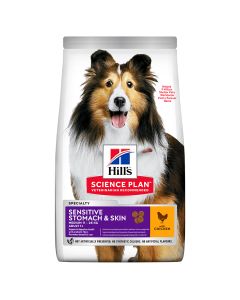 Hills Science Plan Adult Sensitive Stomach & Skin Dry Dog Food 2.5kg 604300