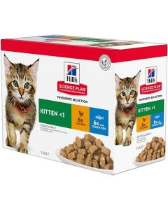 Hills Science Plan Feline Kitten Multi Pack 1x12 604033