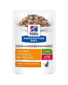 Hills Prescription Diet Feline  c/d Urinary Care/Stress+Metabolic 12x85gm 607549