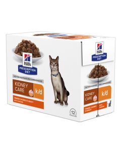 Hills Prescription Diet Feline k/d Chicken 12x85gm 607531