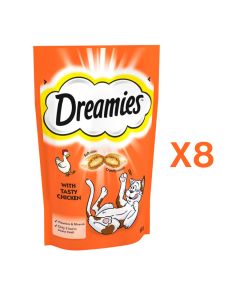 Dreamies Cat Treats Chicken 8x60gm