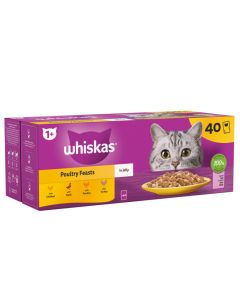 Pedigree Whiskas Poultry Selection In Jelly 40x85gm